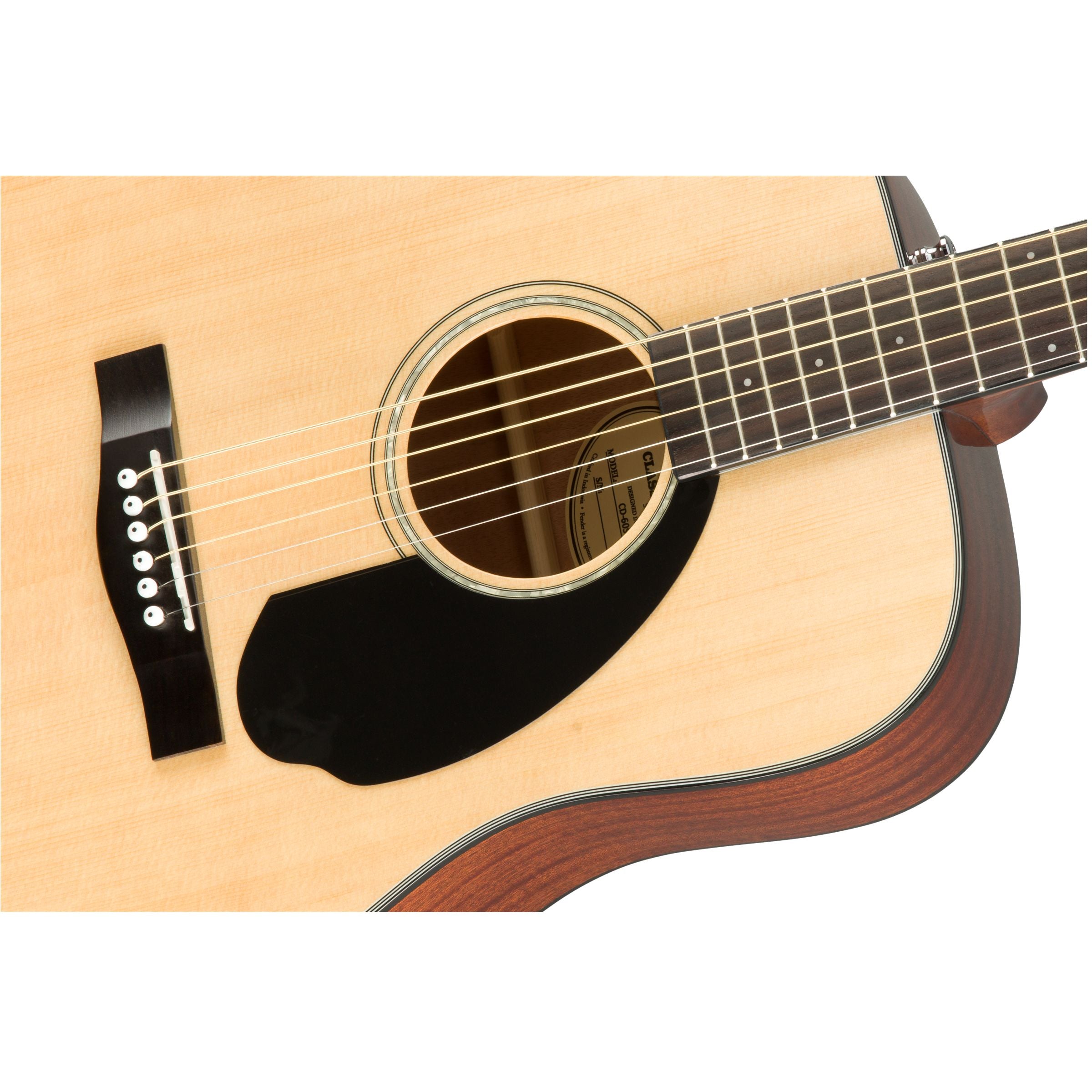 Fender CD-60S Dreadnought Acoustic Guitar, Natural
