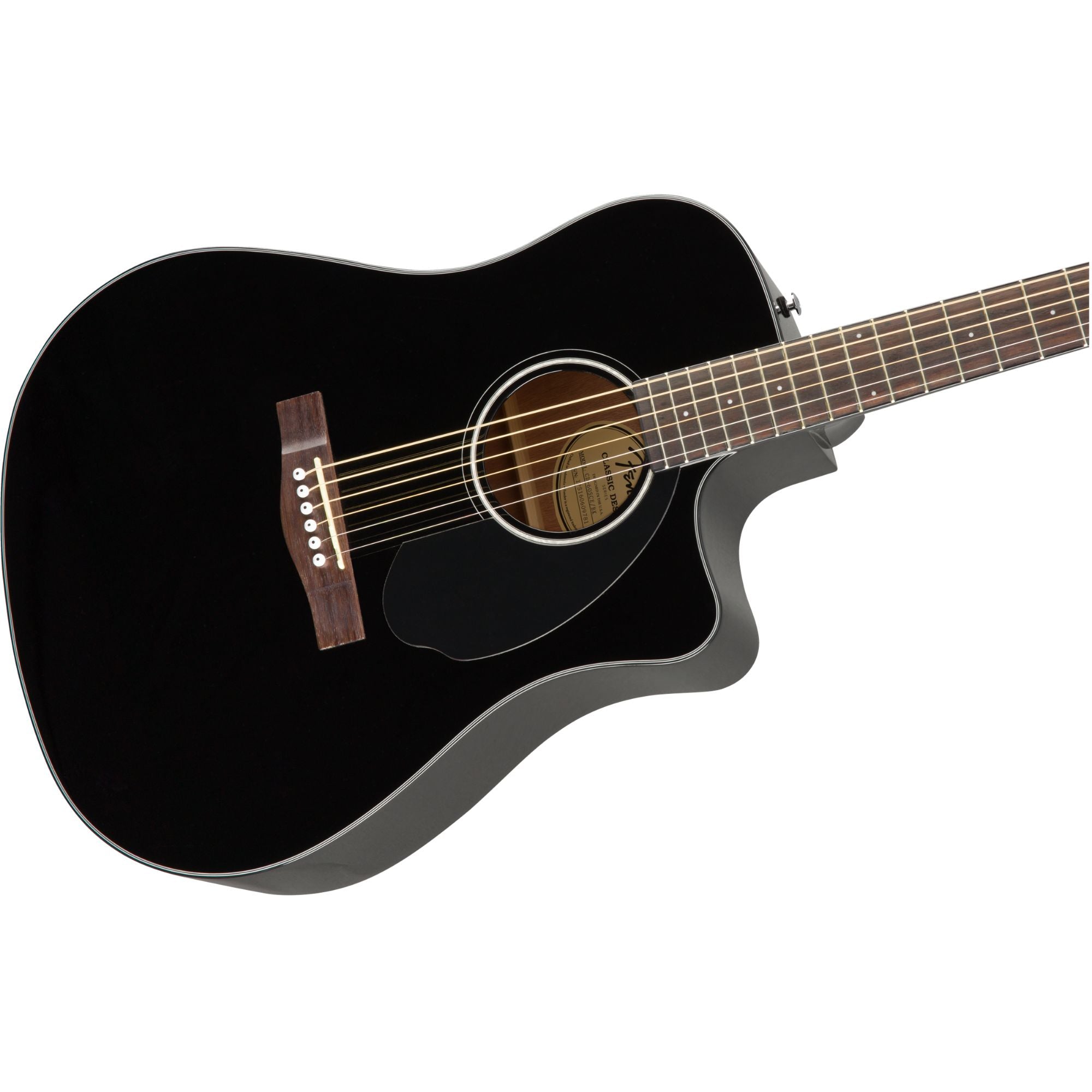 Fender CD-60SCE Acoustic-Electric Guitar, Black