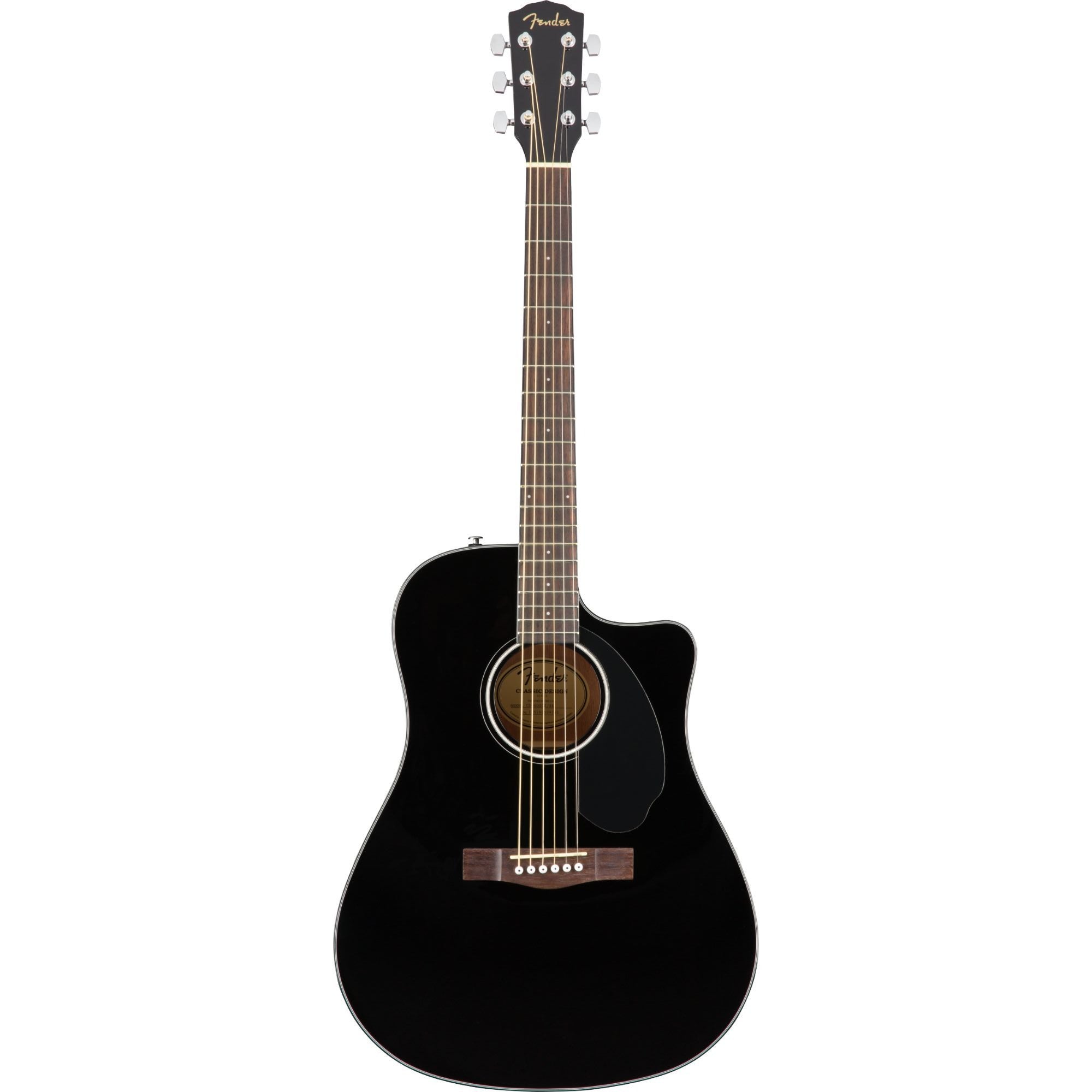 Fender CD-60SCE Acoustic-Electric Guitar, Black