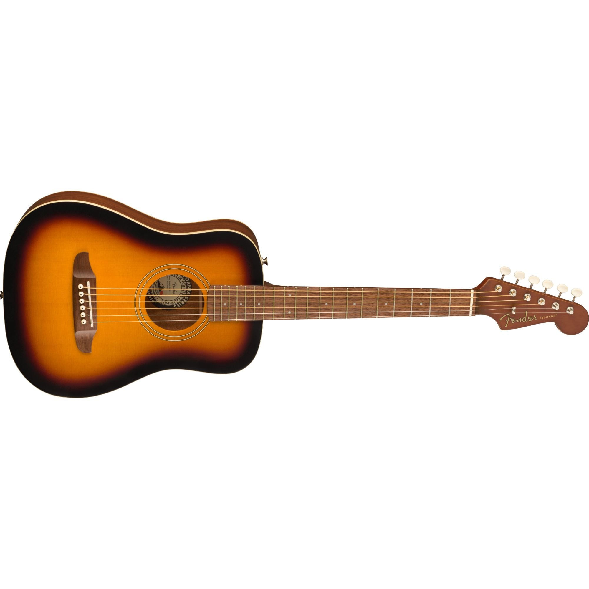 Fender Redondo Mini Acoustic Guitar w/Gig Bag, Sunburst