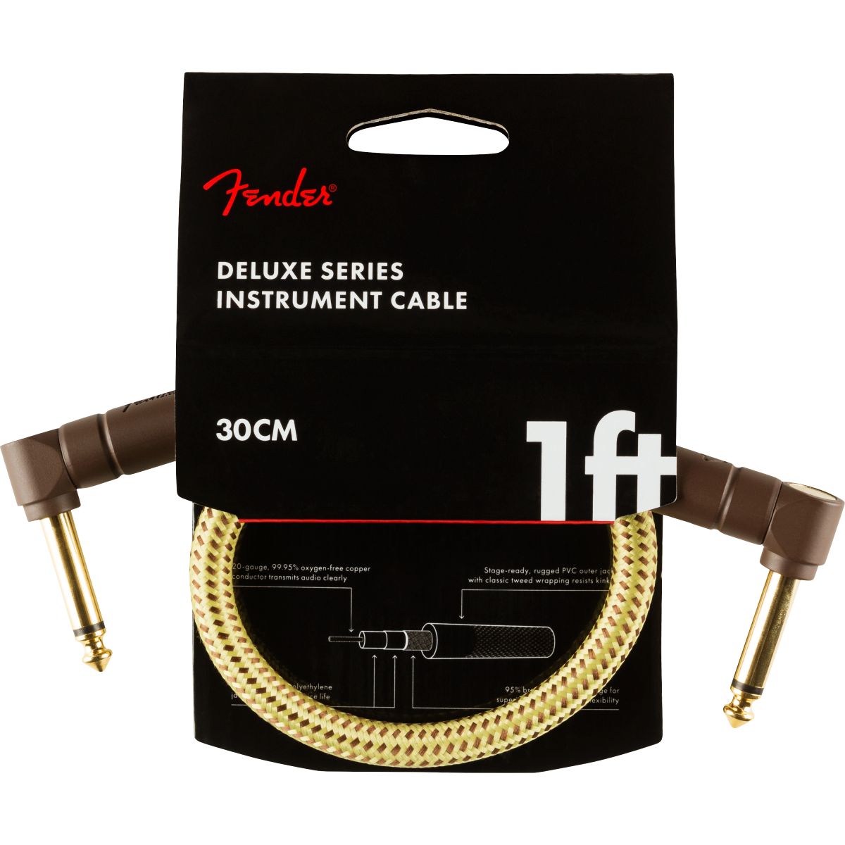 Fender Deluxe Series Instrument Cable, Tweed