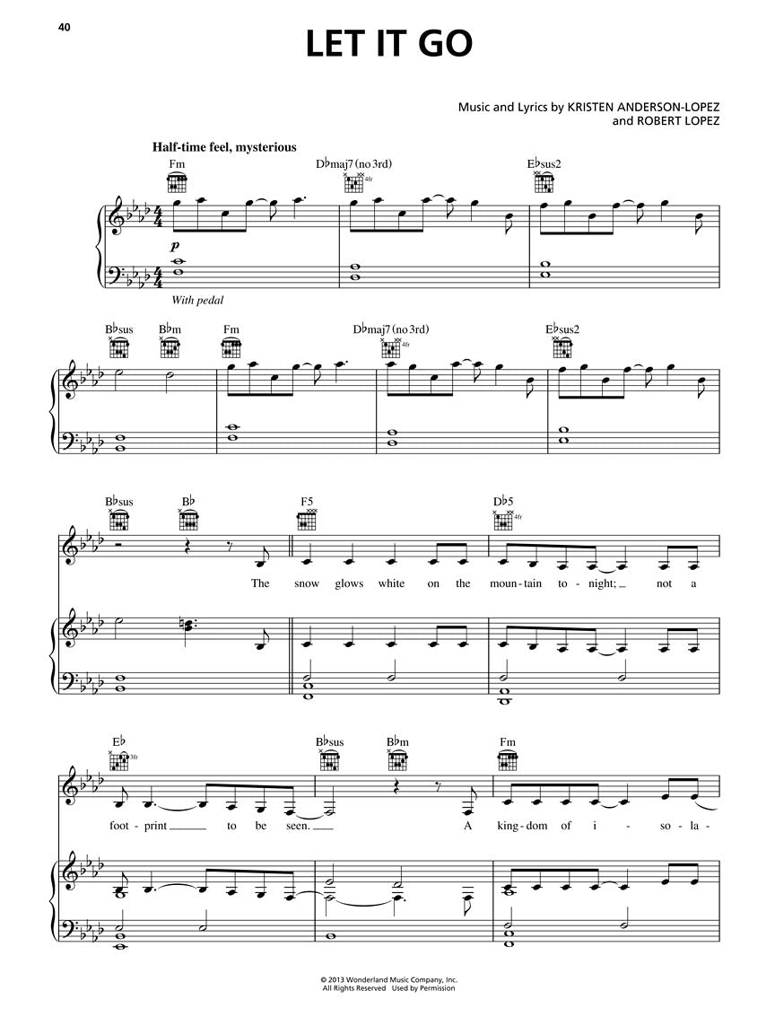 Frozen: Movie Soundtrack - Piano · Vocal · Guitar