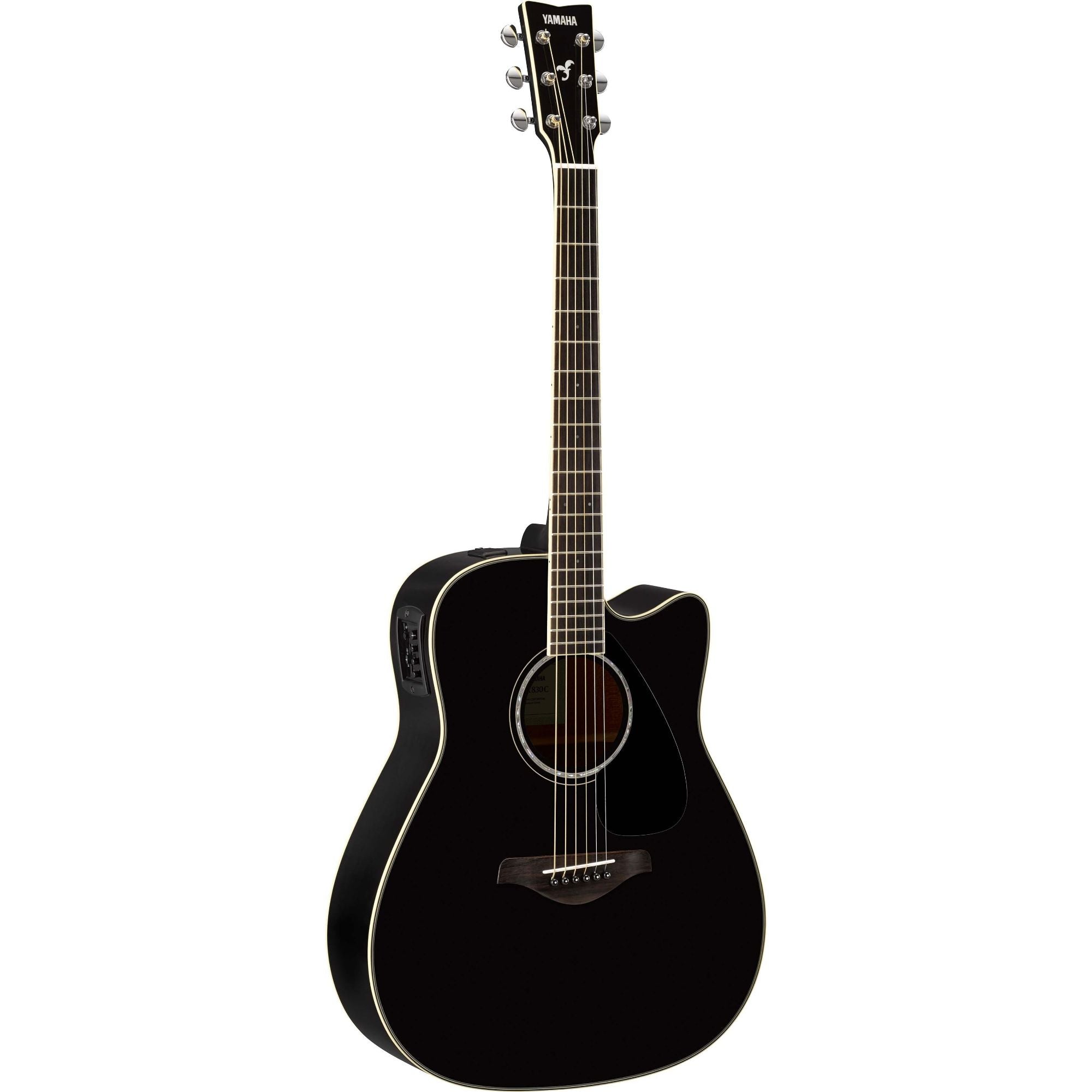 Yamaha FGX830C Acoustic-Electric Folk Guitar, Black