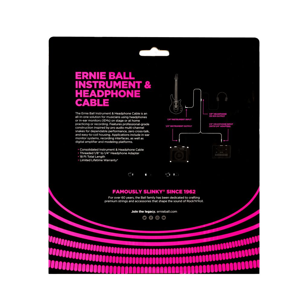 Ernie Ball Instrument & Headphone Cable