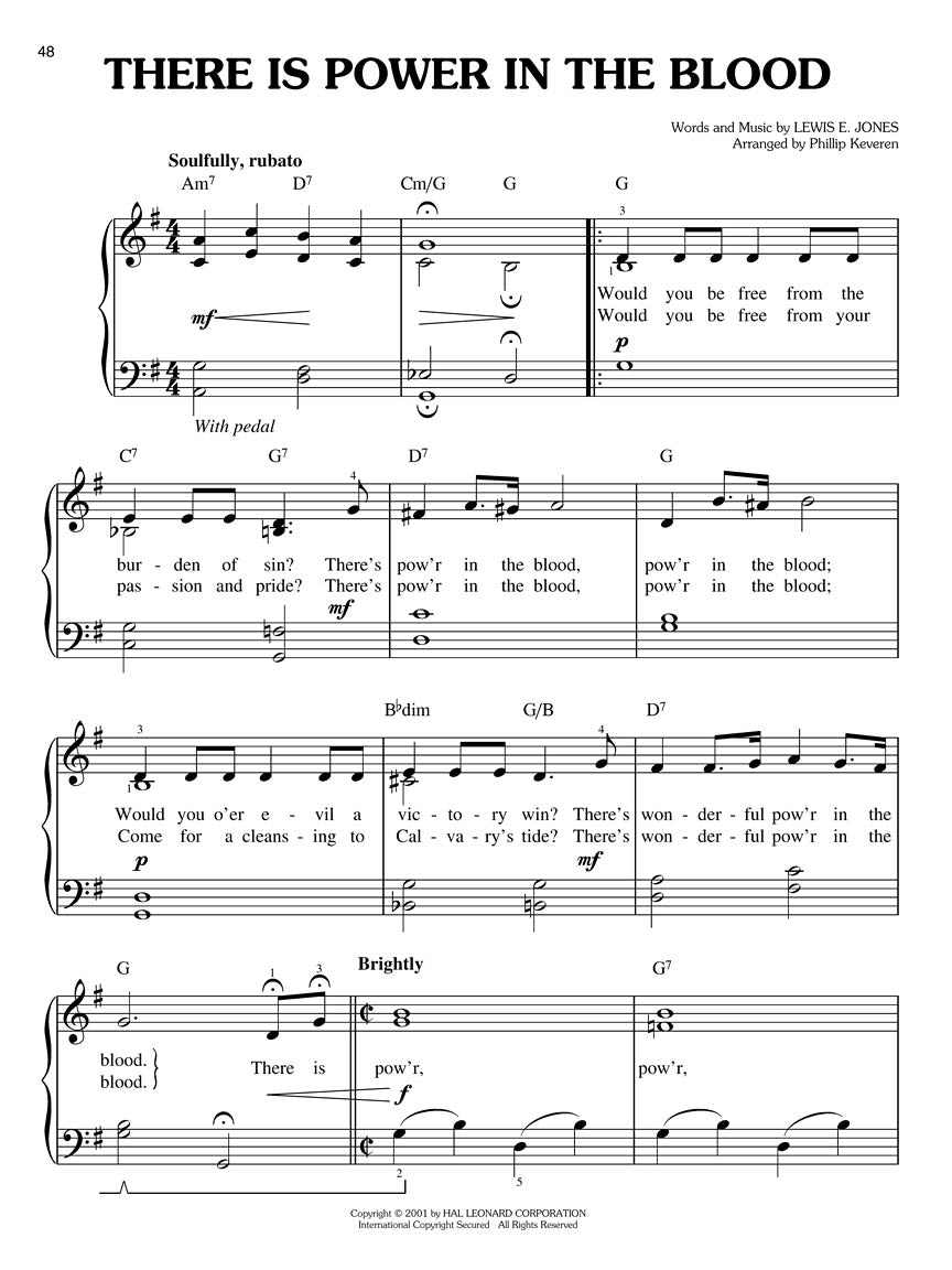 Gospel Treasures for Easy Piano arr. Phillip Keveren