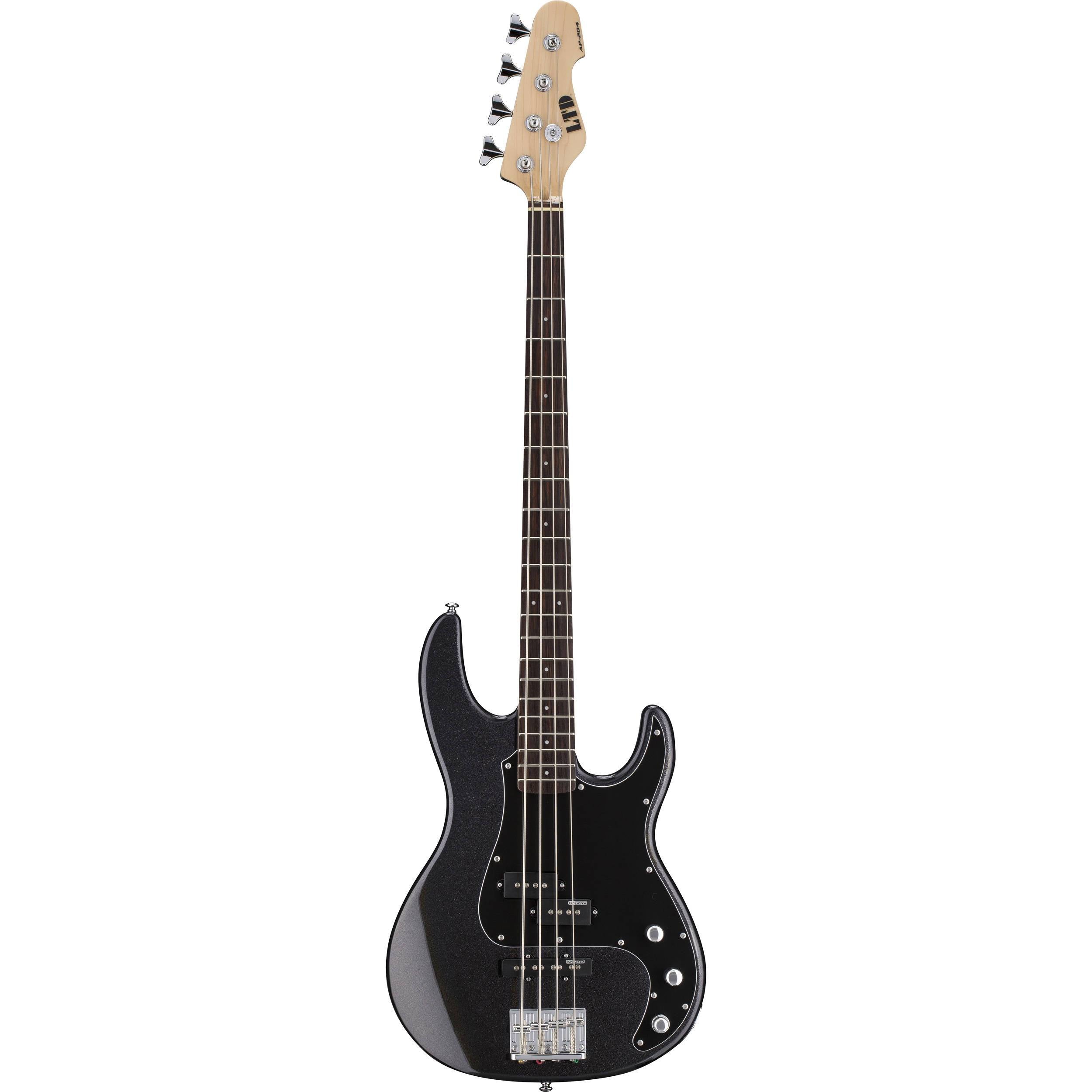 LTD AP-204 Bass Guitar, Charcoal Metallic