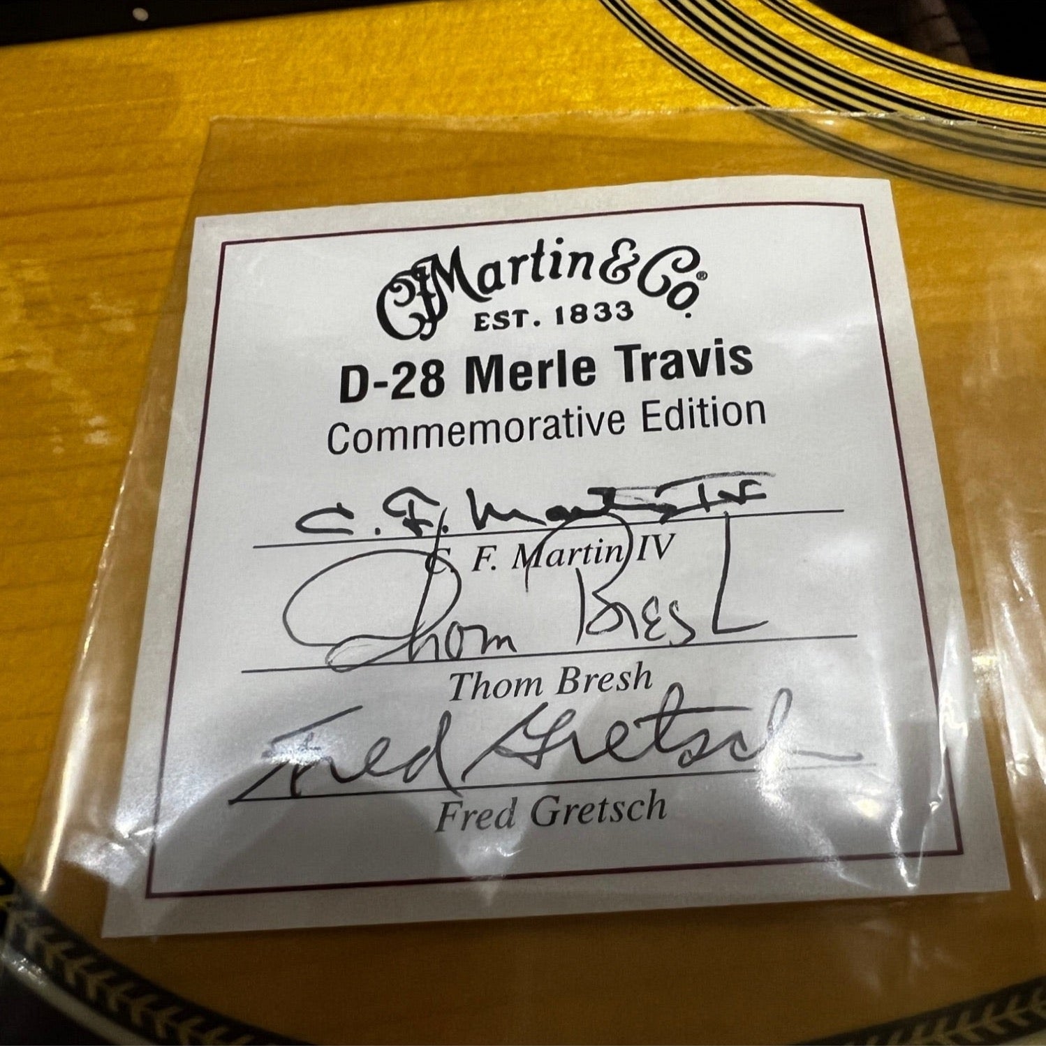 2008 Martin D28M Merle Travis Limited Edition #66 of 100 NOS
