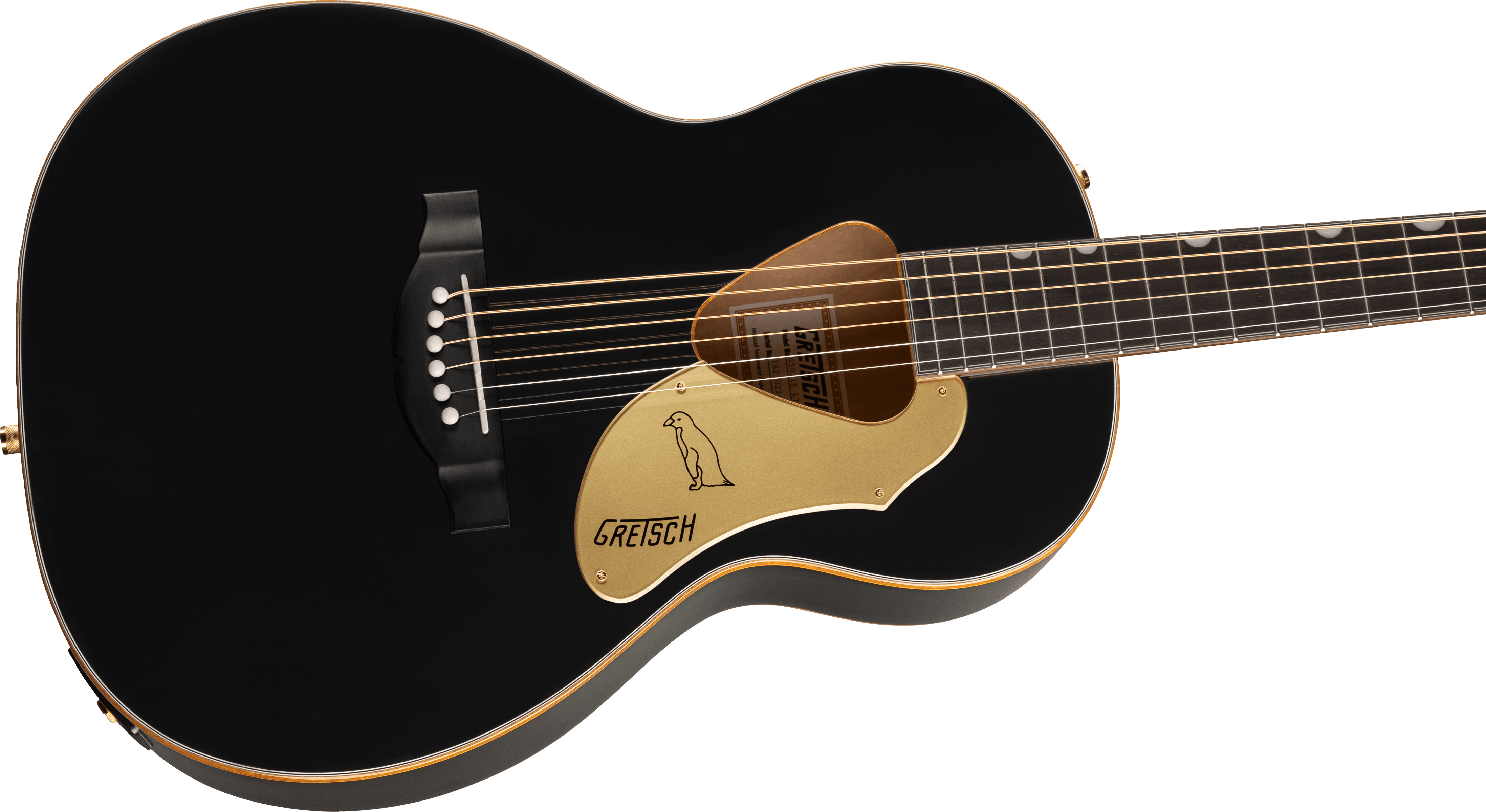 Gretsch G5021E Rancher Penguin Parlor Acoustic/Electric Guitar, Black
