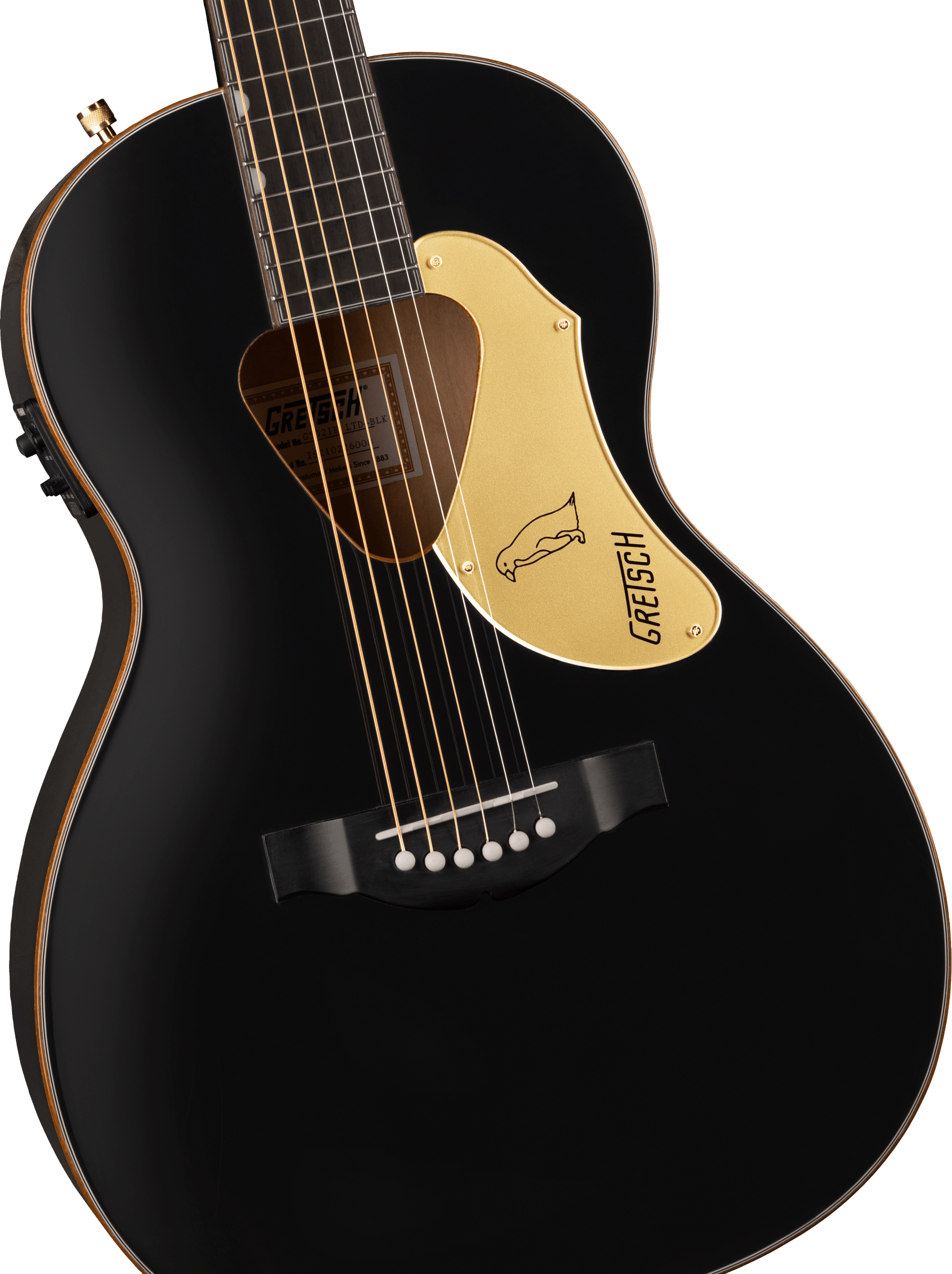 Gretsch G5021E Rancher Penguin Parlor Acoustic/Electric Guitar, Black