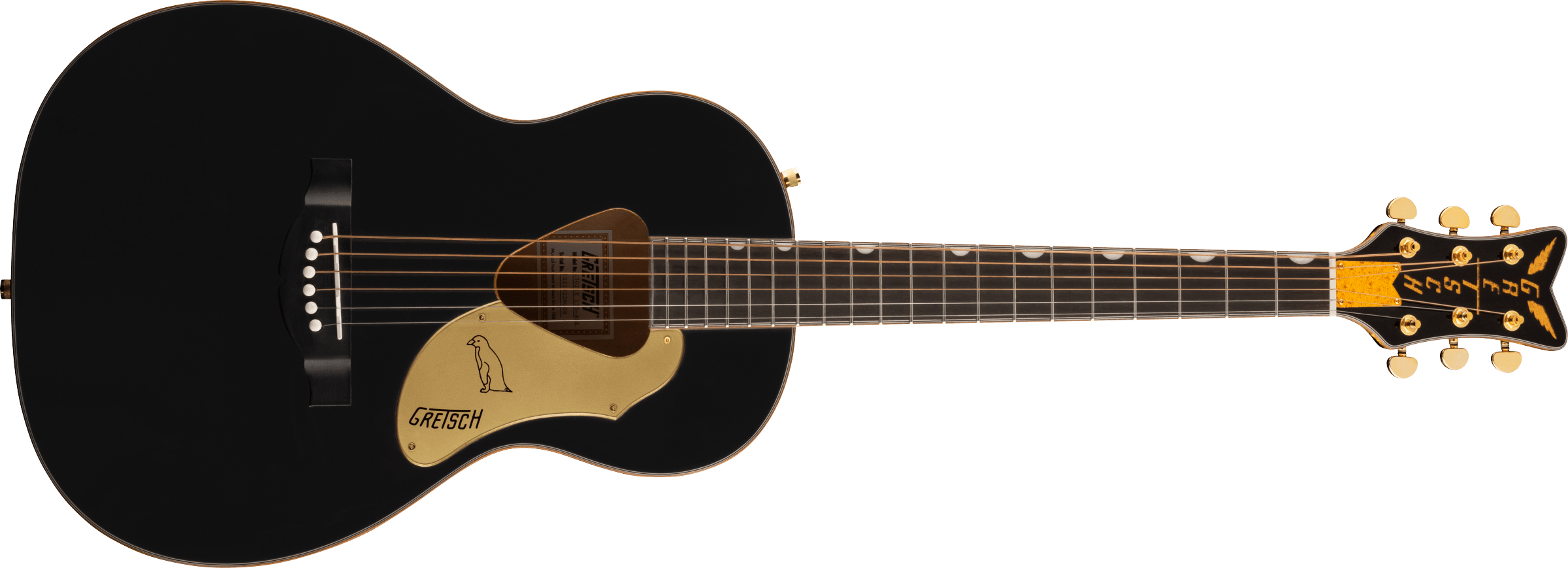 Gretsch G5021E Rancher Penguin Parlor Acoustic/Electric Guitar, Black