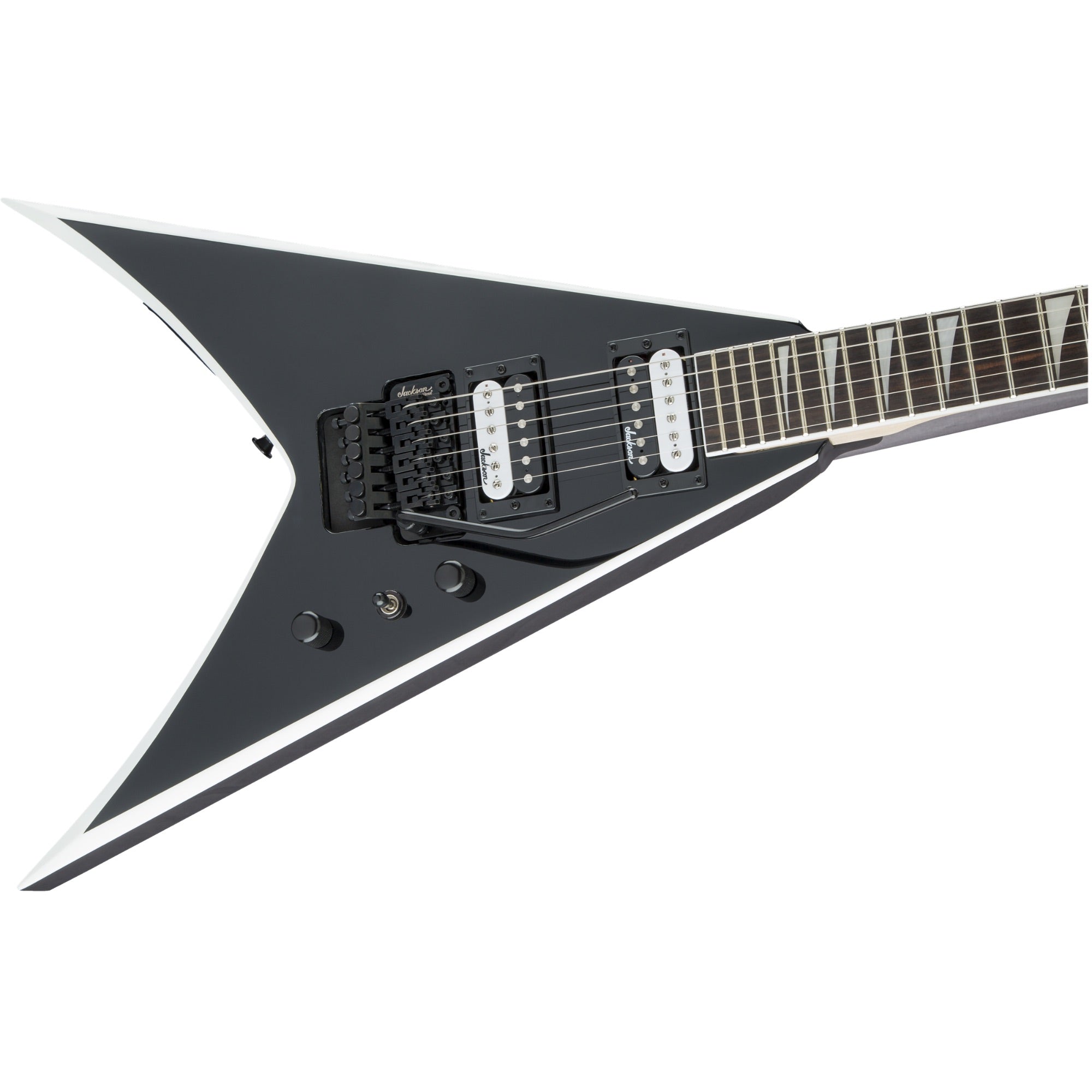 Jackson JS Series King V JS32, Black with White Bevels