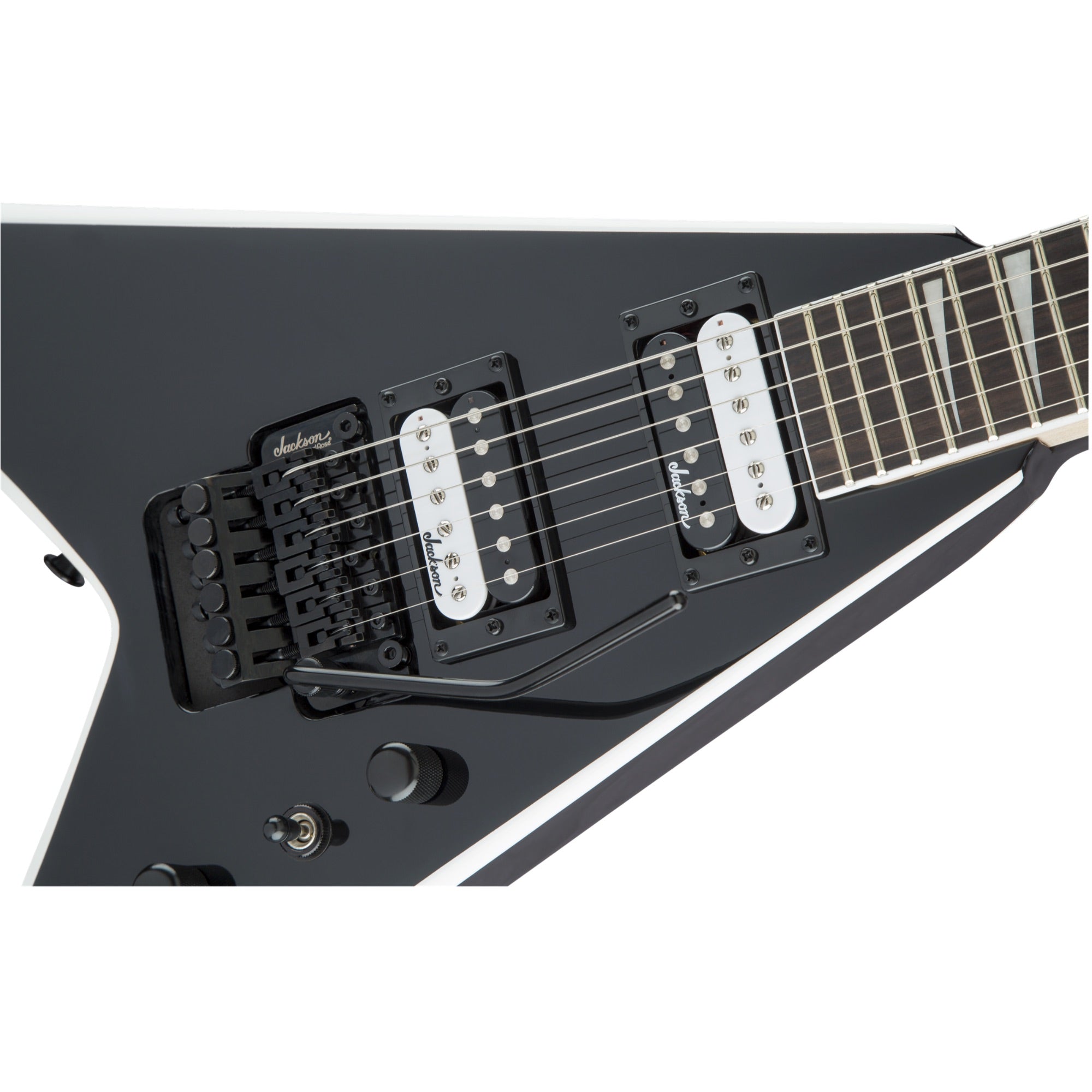 Jackson JS Series King V JS32, Black with White Bevels