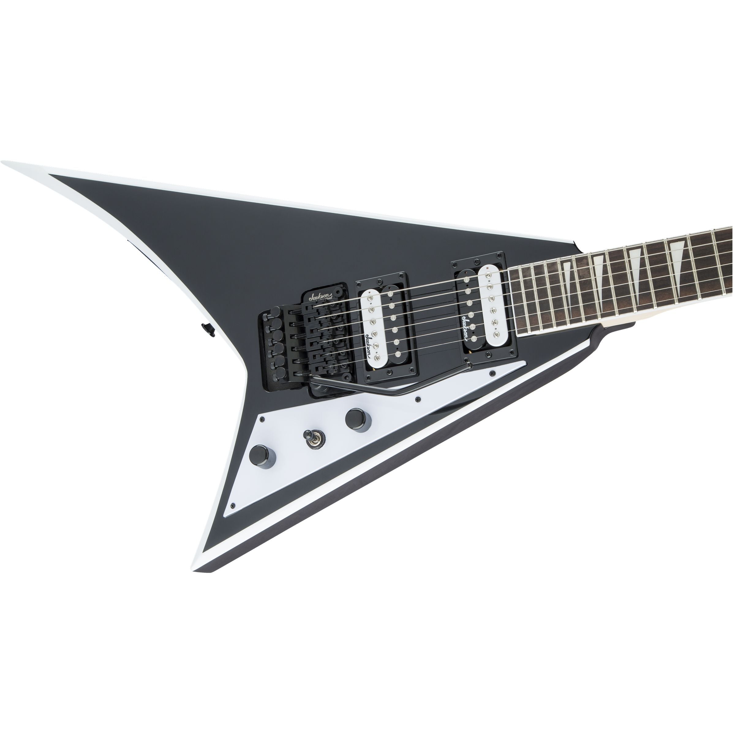 Jackson JS Series Rhoads JS3, Black w/ White Bevels