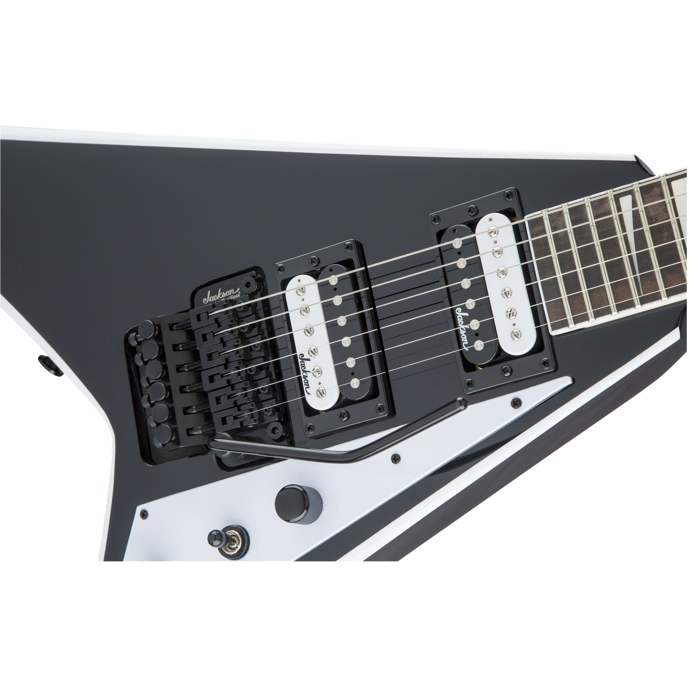 Jackson JS Series Rhoads JS3, Black w/ White Bevels