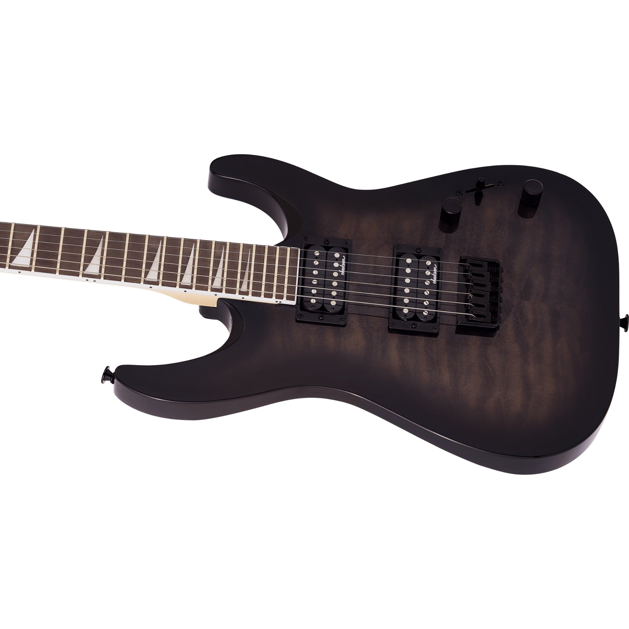 Jackson JS Series Dinky Arch Top JS32Q DKA HT, Transparent Black Burst