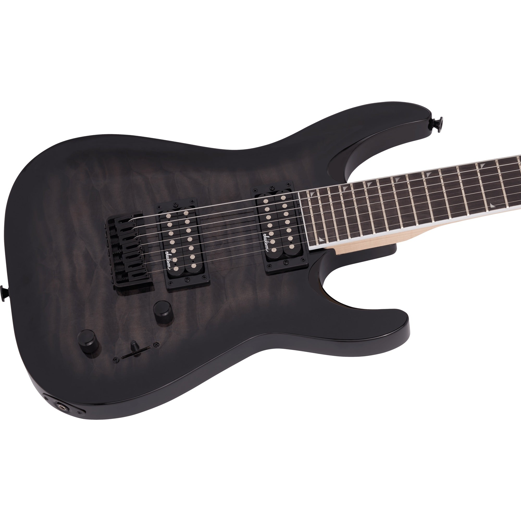 Jackson JS Series Dinky Arch Top JS32Q DKA HT, Transparent Black Burst