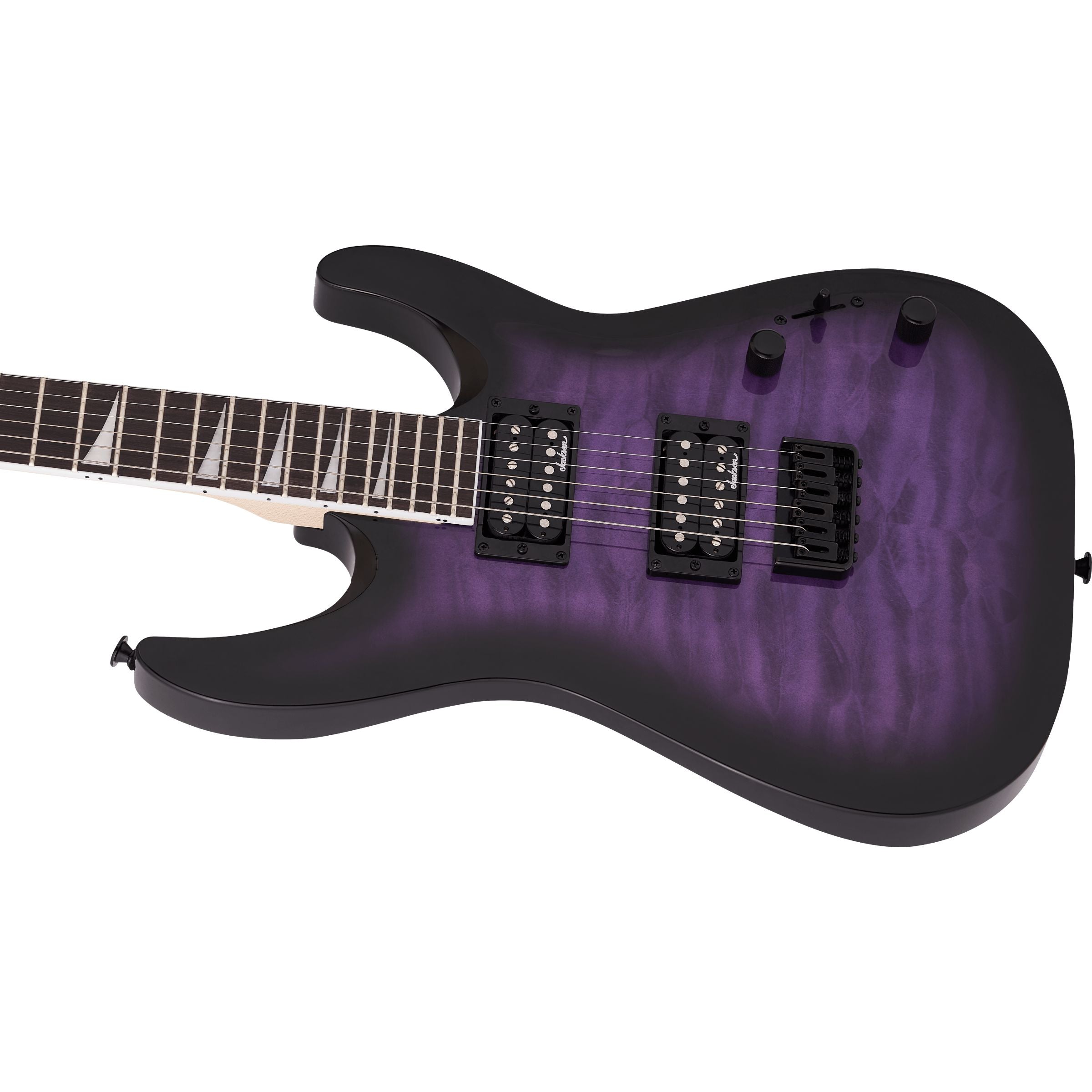 Jackson JS Series Dinky Arch Top JS32Q DKA HT, Transparent Purple Burst