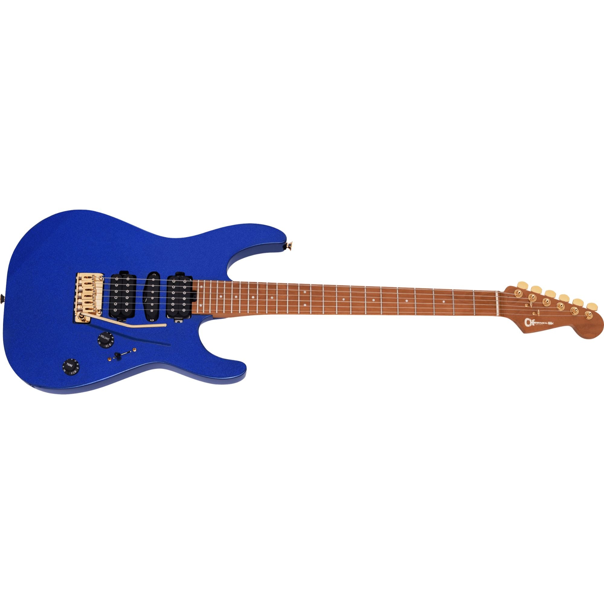 Charvel PRO-MOD DK24 HSH 2PT Caramelized Maple, Mystic Blue