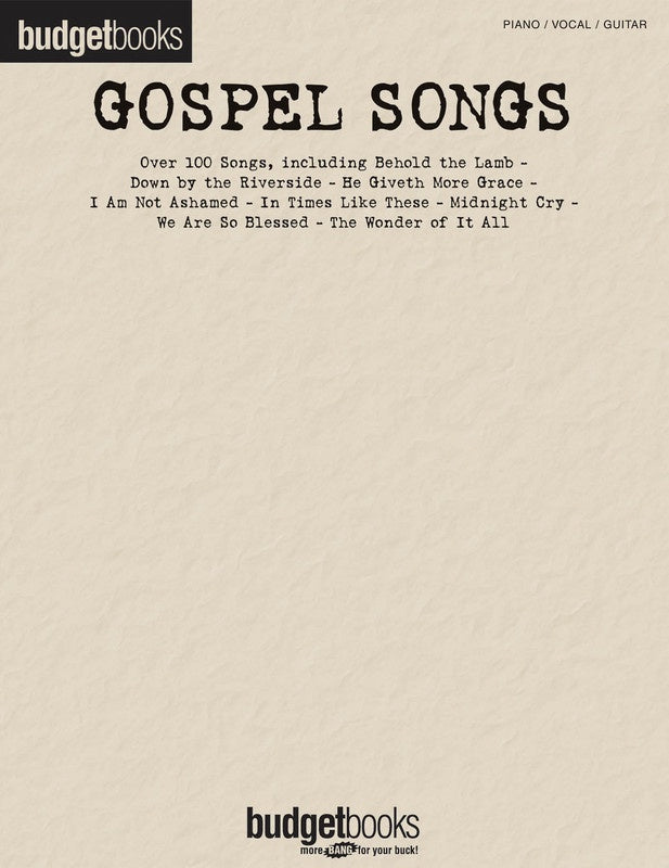 Budget Books: Gospel Songs PVG