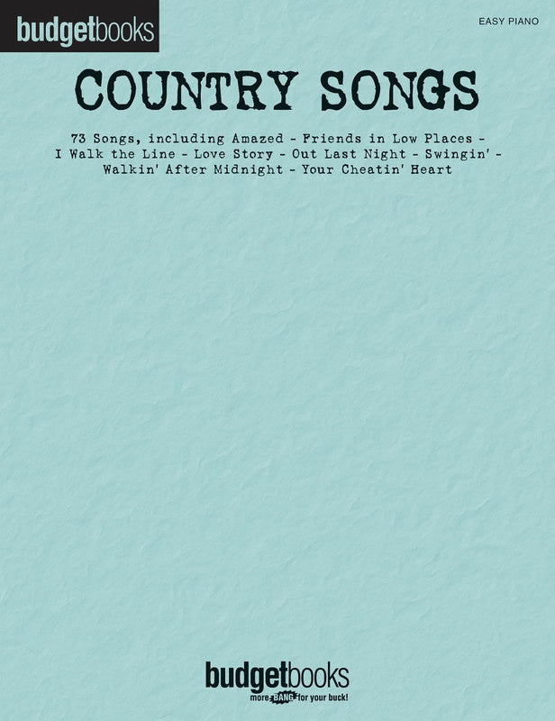 Budget Books: Country Songs for Easy Piano