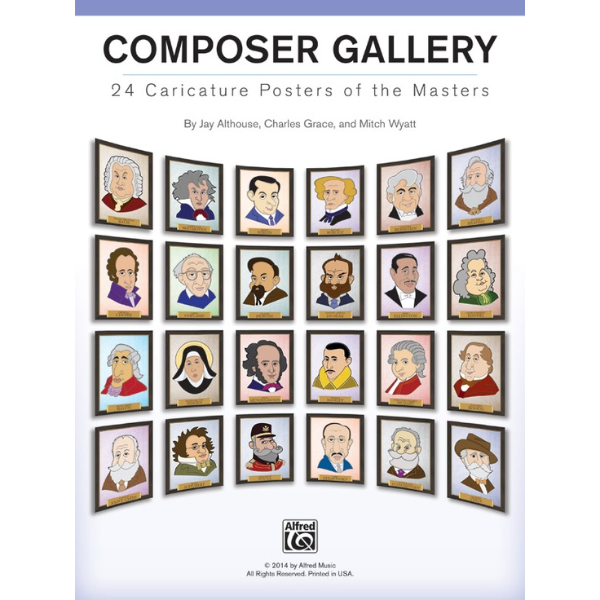 Composer Caricature Gallery Poster Set