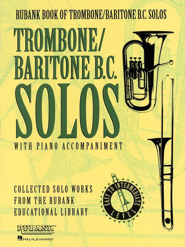 Rubank Book of Trombone/Baritone BC Solos - Easy to Int.