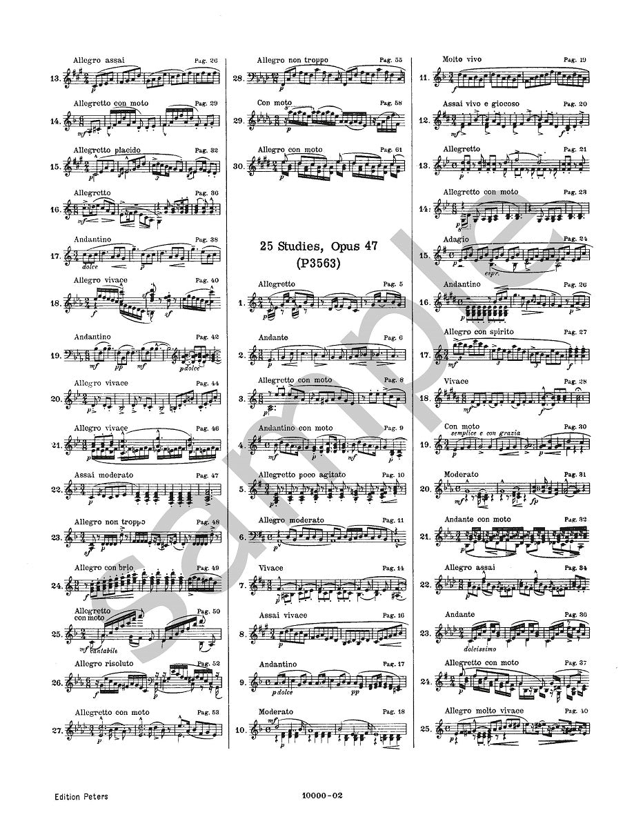 Heller: 25 Studies for Rhythm & Expression Op. 47
