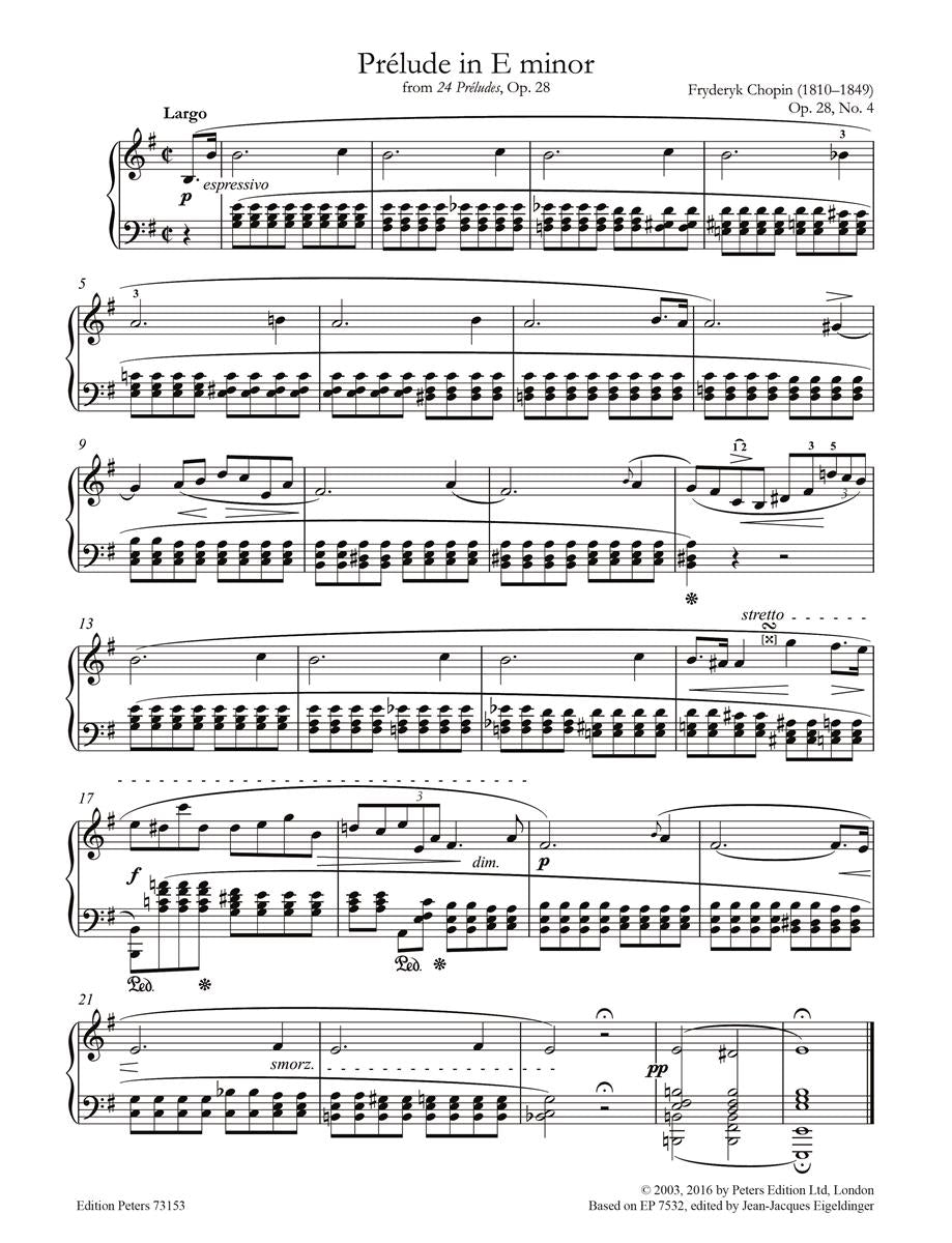 Chopin: Prelude No. 4 for Solo Piano