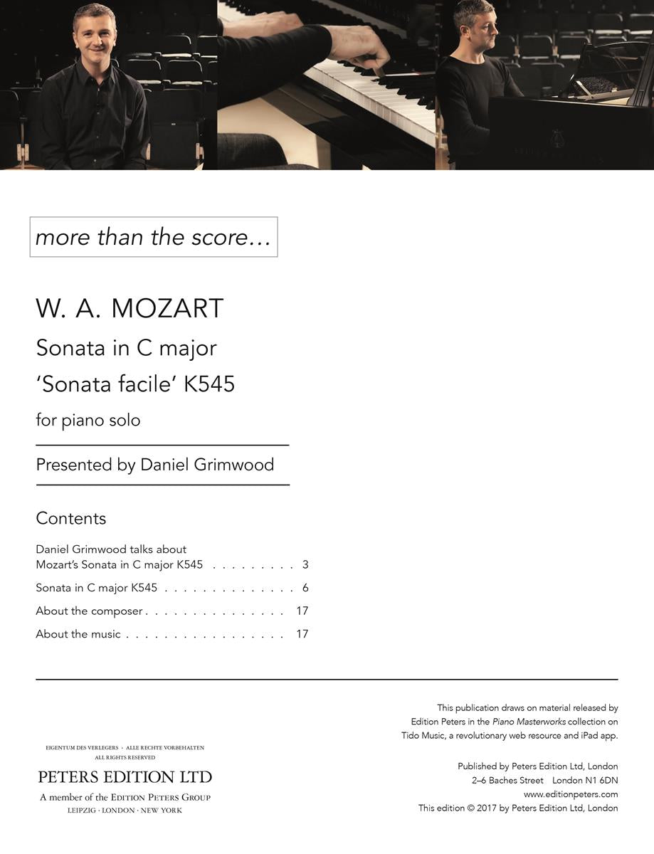 Mozart: Sonata Facile in C major K 545 for Solo Piano