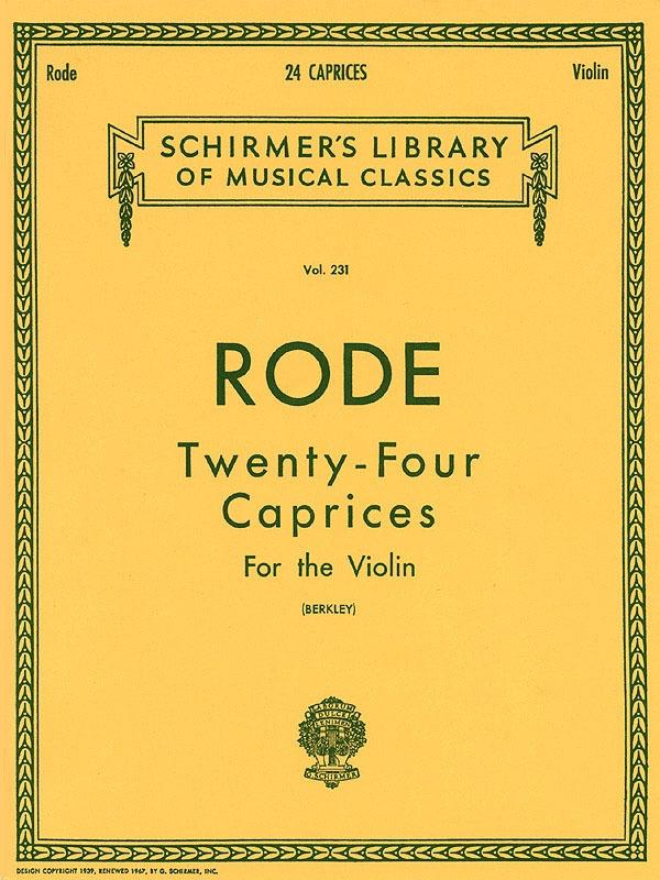Rode: 24 Caprices for the Violin