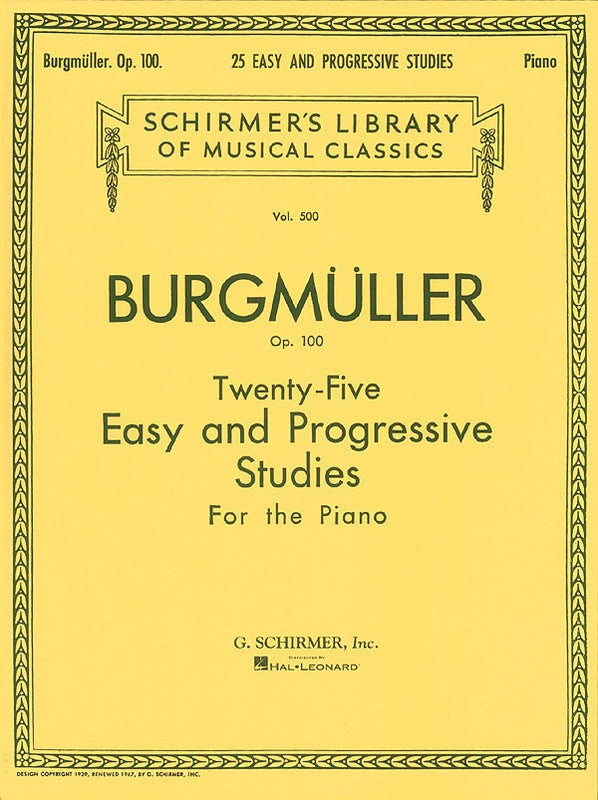 Burgmuller: 25 Easy and Progressive Studies for the Piano Op. 100