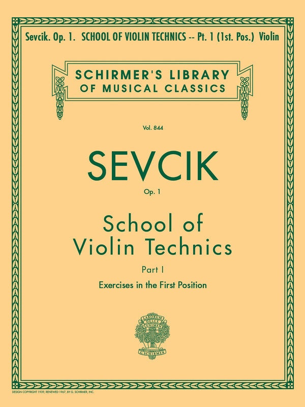 Ševčík: School of Violin Technics (Op. 1, Part I)