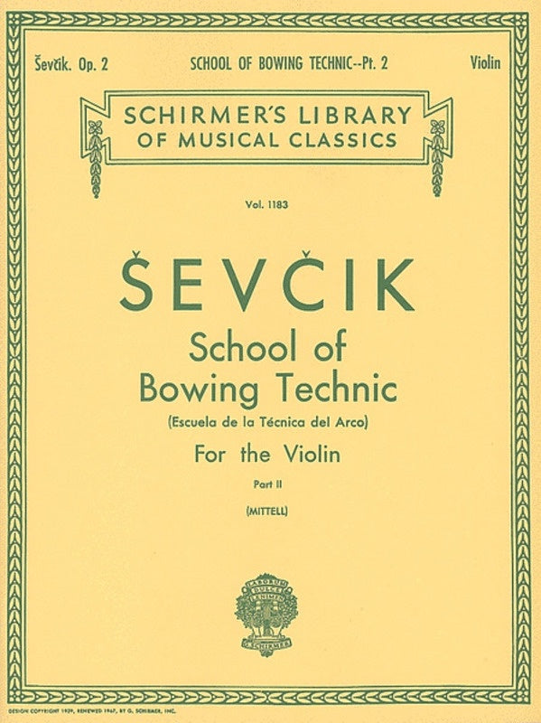 Ševčík: School of Bowing Technic (Op. 2, Part II)