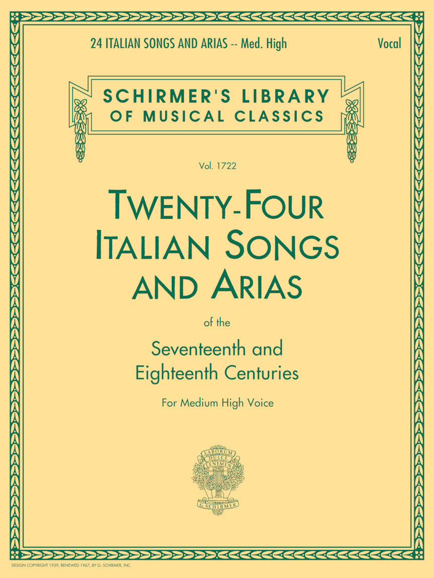 Twenty-Four Italian Songs and Arias