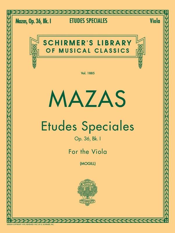 Mazas: Etudes Speciales for Viola, Op. 36