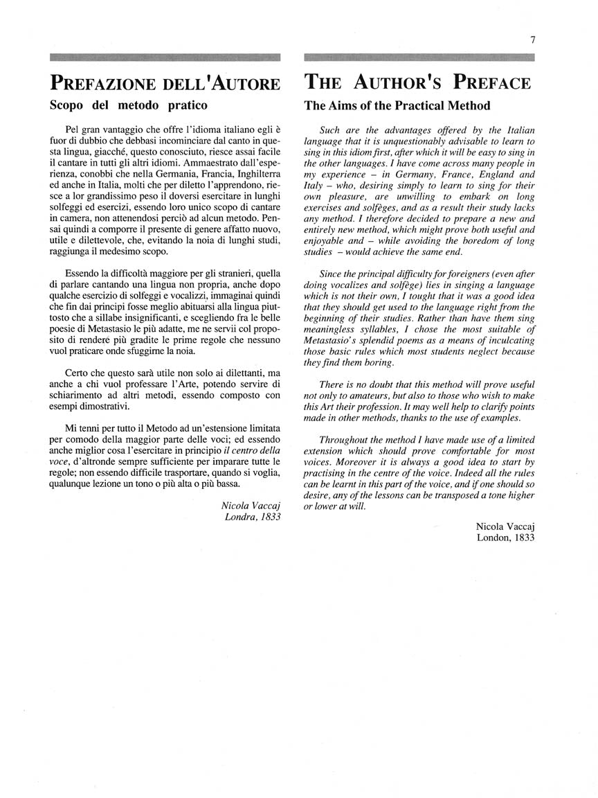 Vaccai: Practical Method of Singing