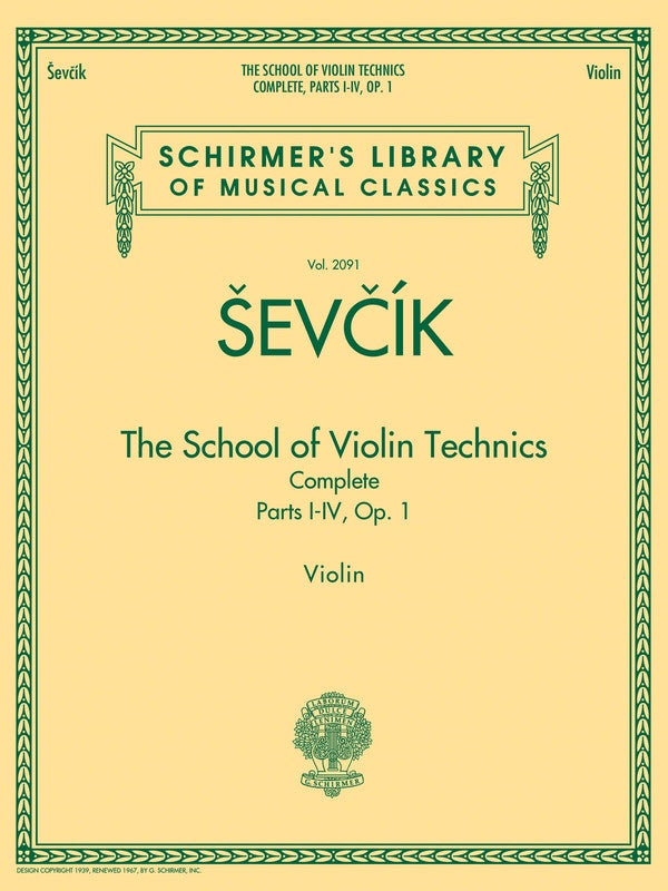 Ševčík: Complete School of Violin Technics (Op. 1, Parts I-IV)