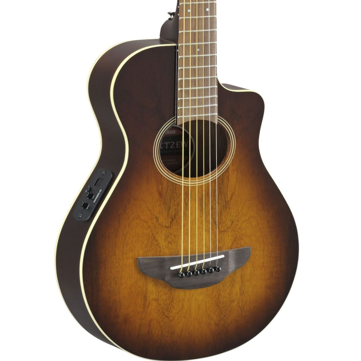 Yamaha APXT2EW Exotic Wood 3/4 Size Acoustic-Electric Guitar, Tobacco Brown Sunburst
