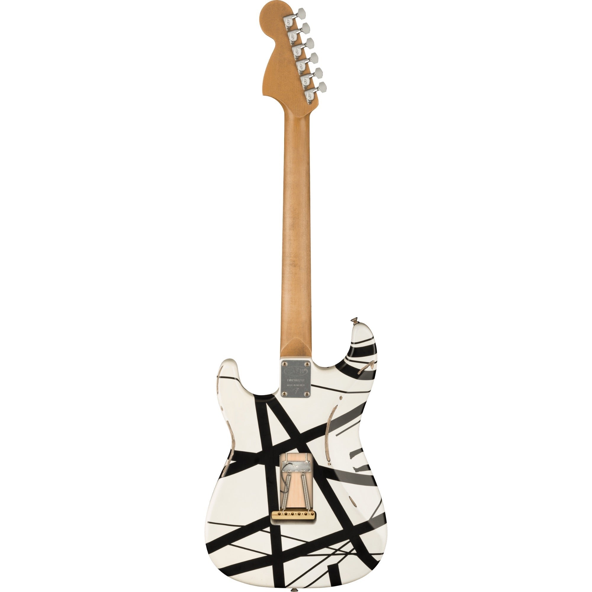 EVH Striped Series '78 Eruption Guitar, White with Black Stripes Relic
