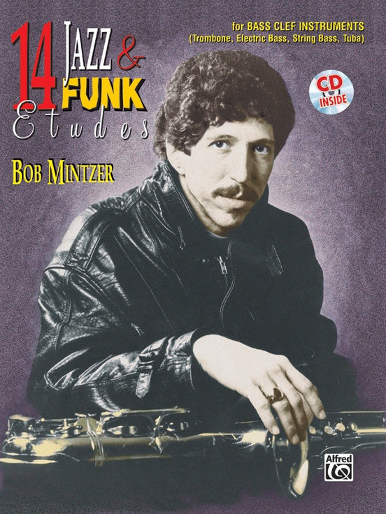 14 Jazz & Funk Etudes Bass Clef Instruments Bk/CD