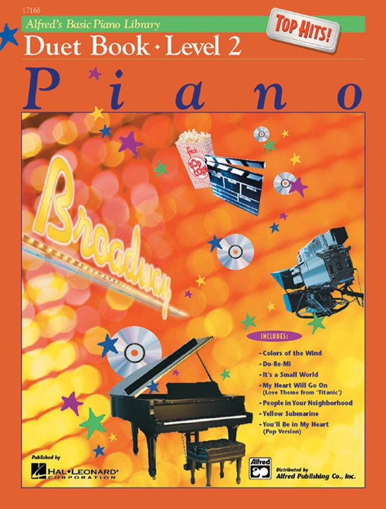 Alfred's Basic Piano Library: Top Hits Duet Book 2