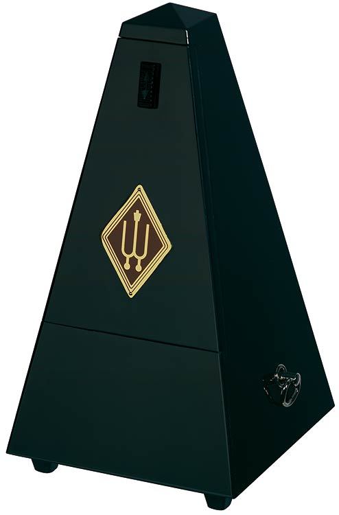 Wittner Wooden Metronome with Bell - Black, Polished Finish
