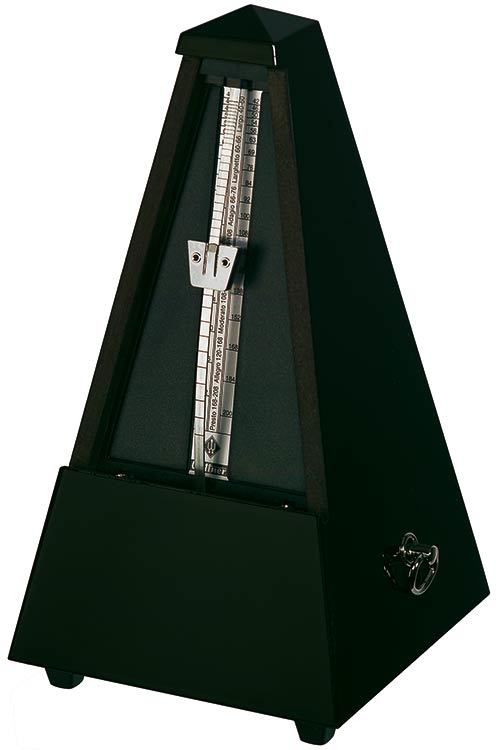 Wittner Wooden Metronome with Bell - Black, Polished Finish