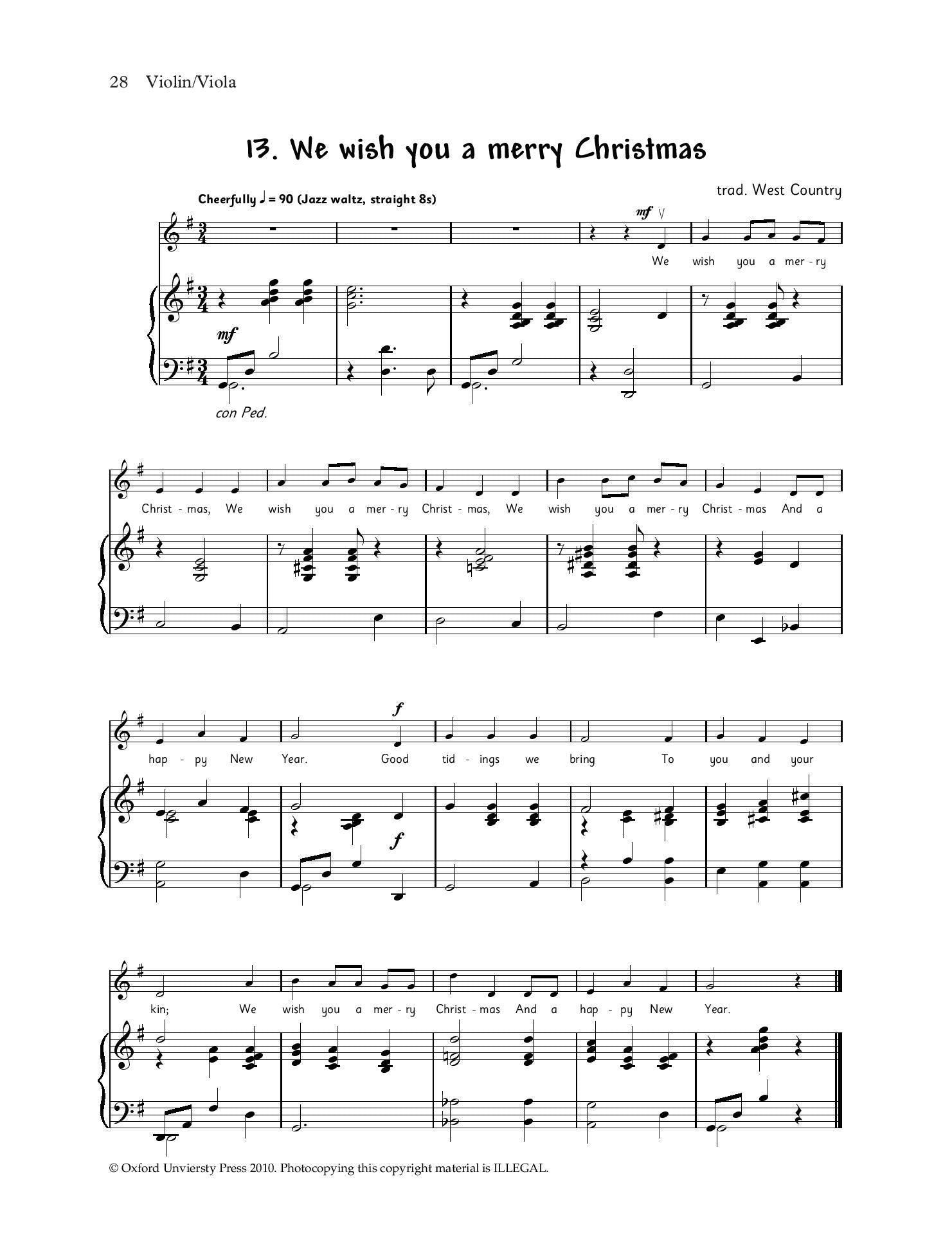 Fiddle & Viola Time Christmas, Piano Accompaniment Book