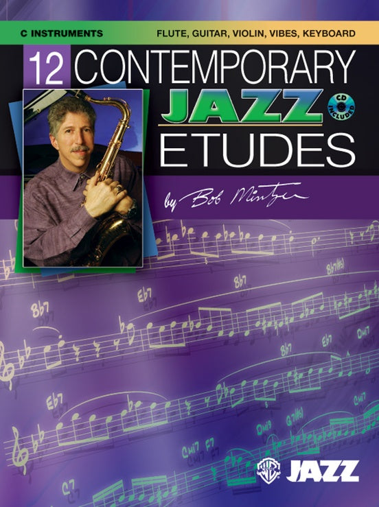 12 Contemporary Jazz Etudes C Inst Book/CD