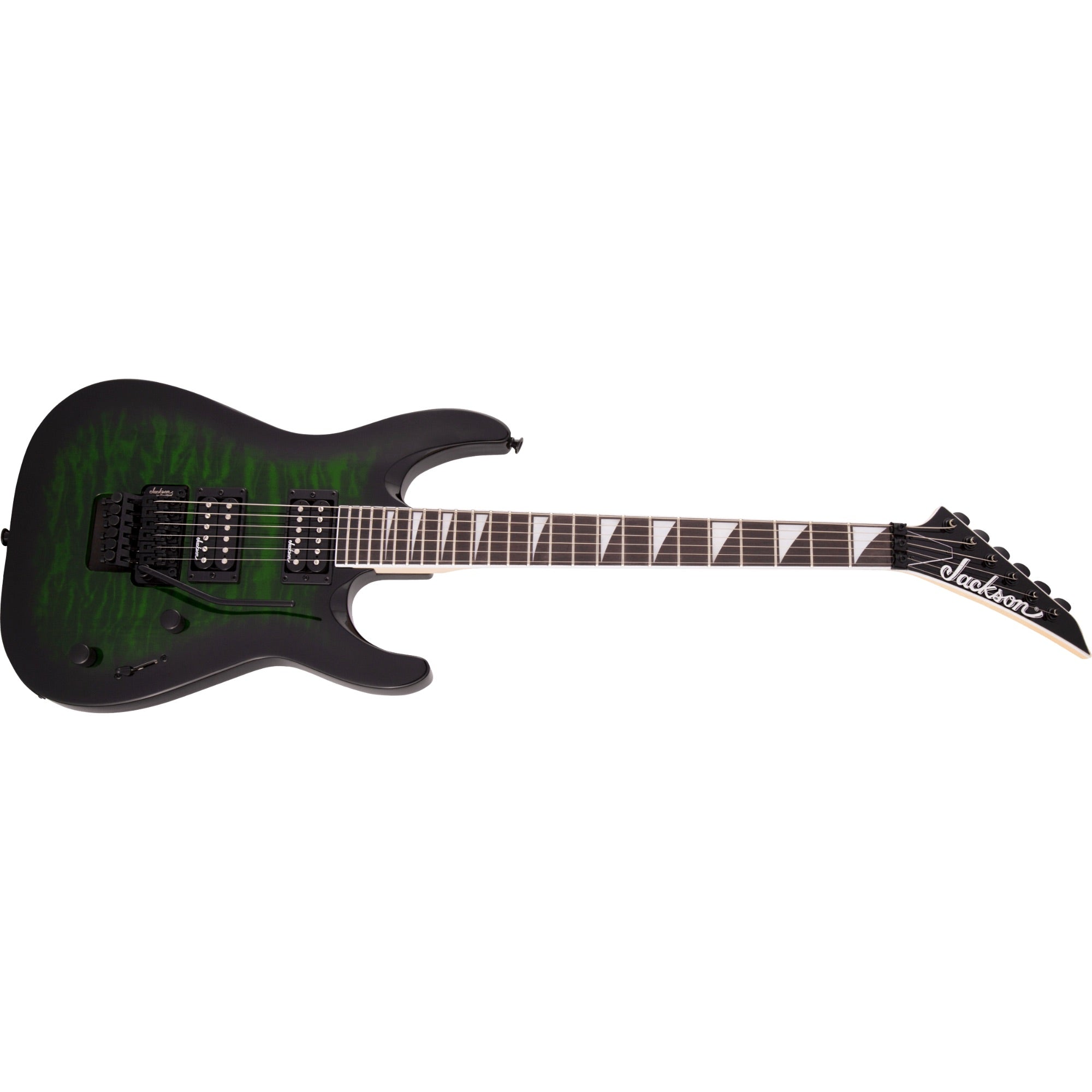 Jackson JS Series Dinky Arch Top JS32Q DKA, Transparent Green Burst