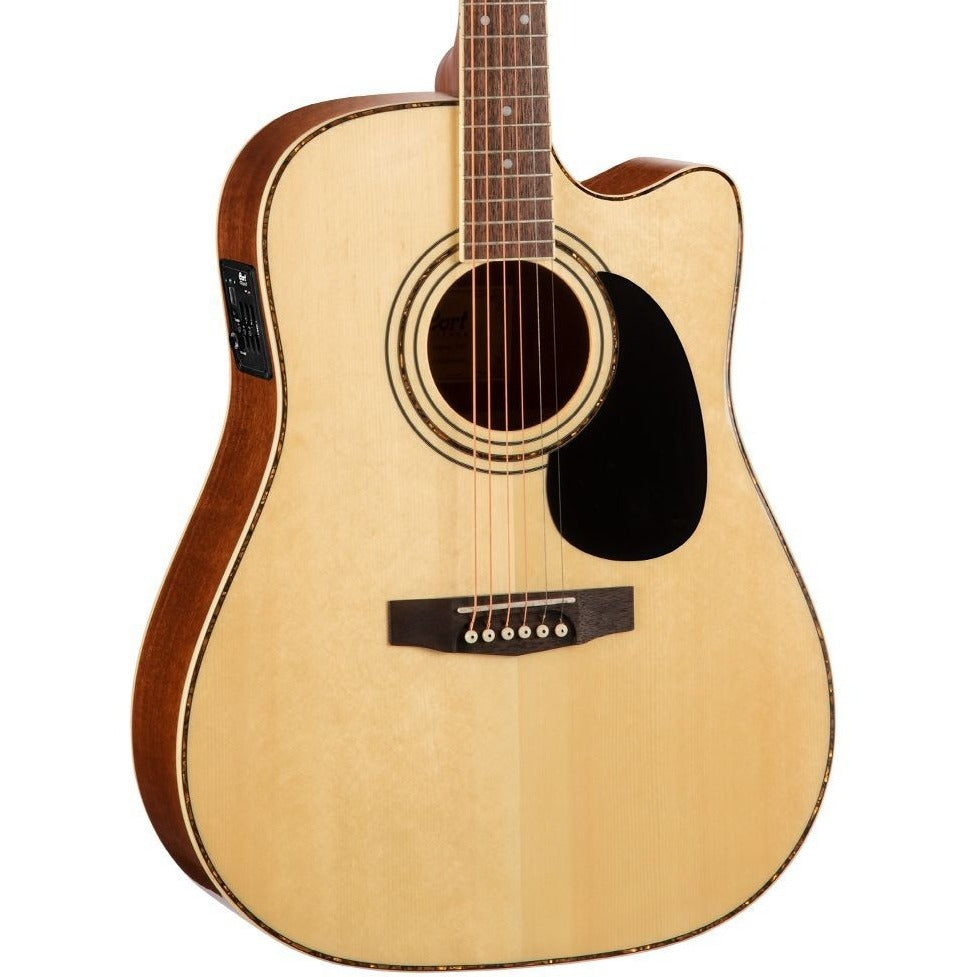 Cort AD880CE Acoustic-Electric Guitar, Natural Satin