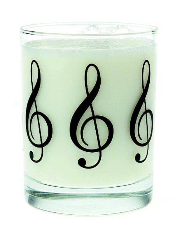 Glass Tumbler with Black G Clef Imprint