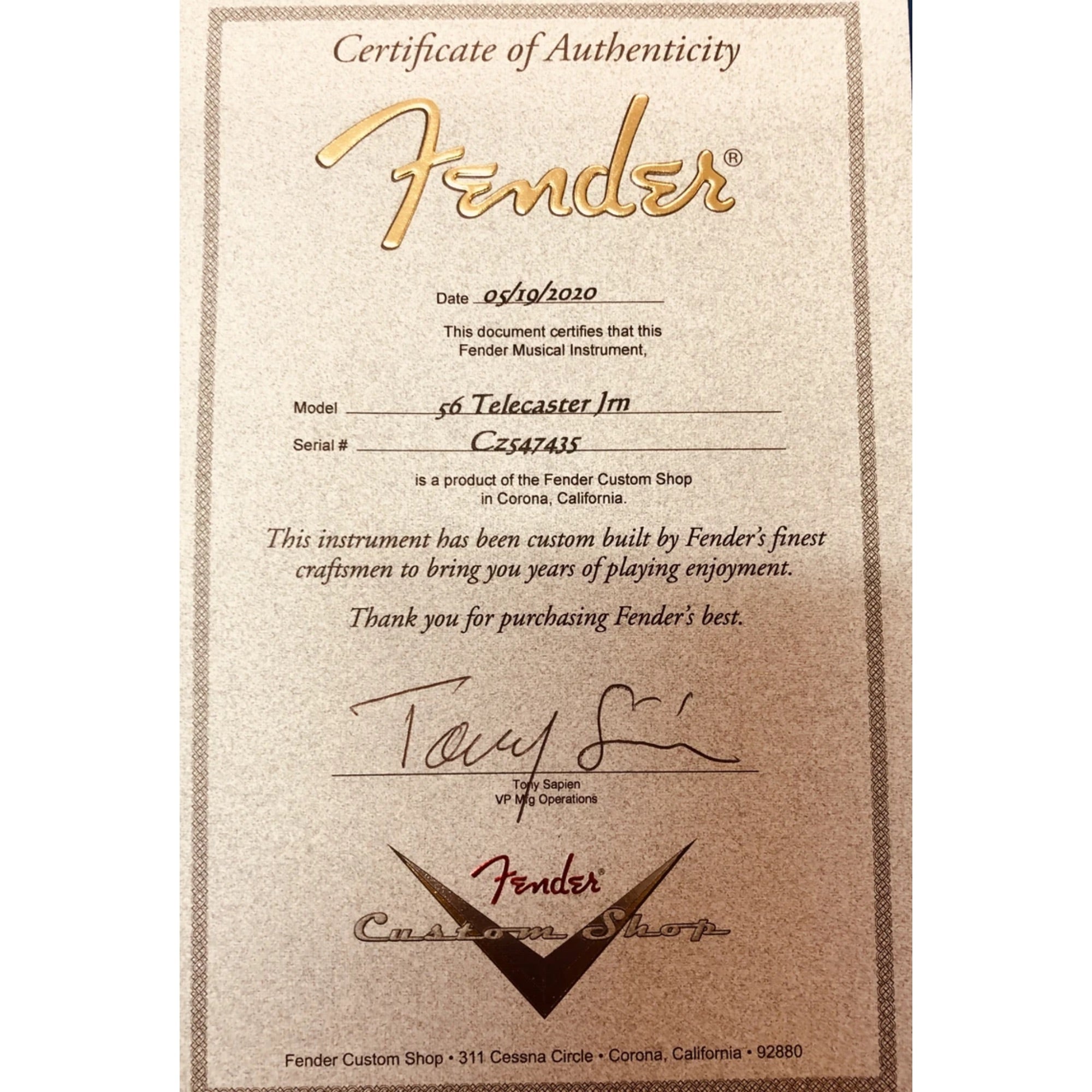 Fender Custom Shop 1956 Telecaster Faded Aged Fiesta Red