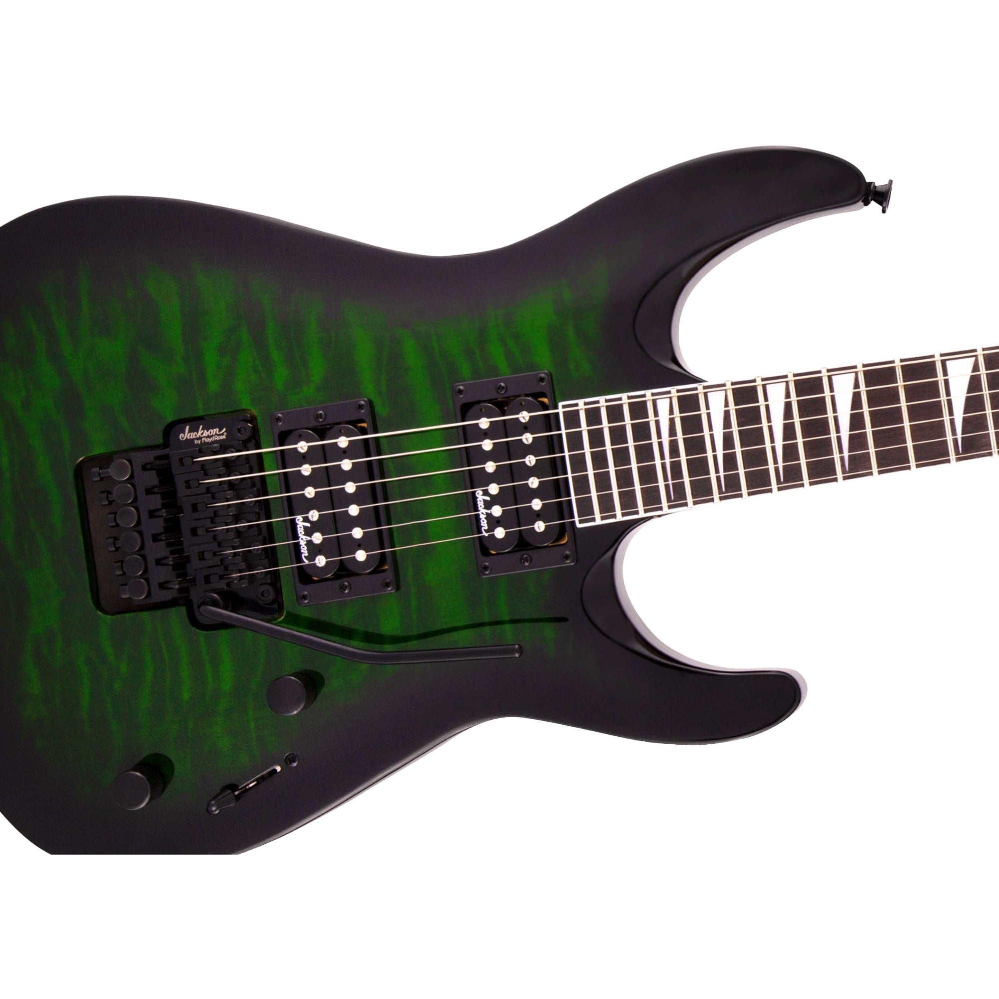 Jackson JS Series Dinky Arch Top JS32Q DKA, Transparent Green Burst